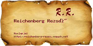 Reichenberg Rezső névjegykártya