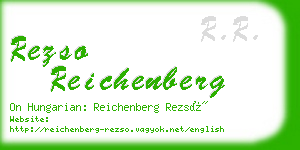 rezso reichenberg business card
